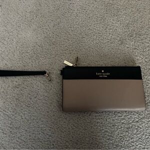 Kate Spade Black and Brown Wristlet